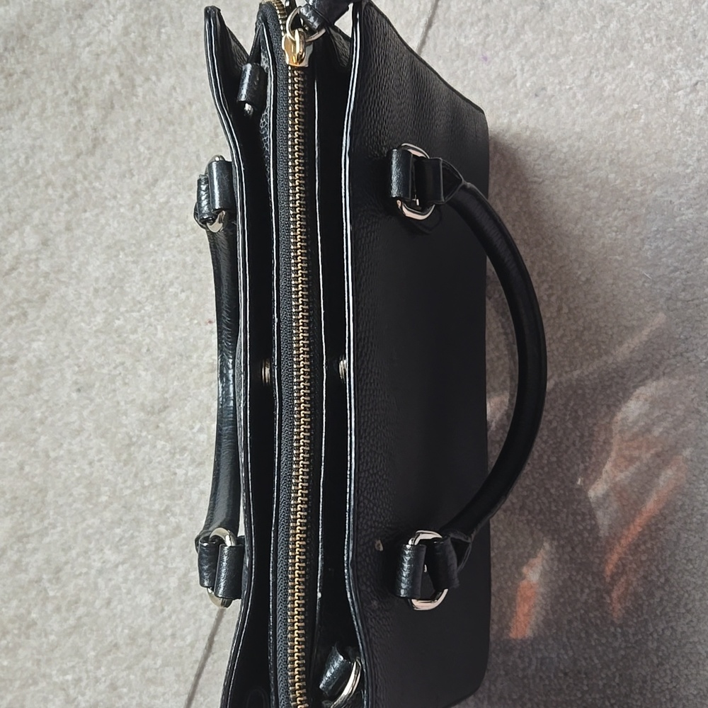 Kate Spade Black Satchel with Pebbled Leather and Gold Hardware - Picture 6 of 17